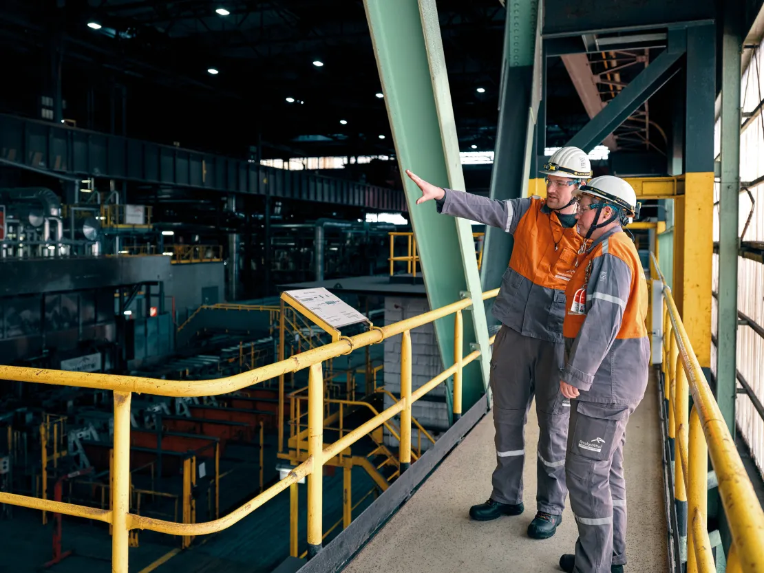 Two hot rolling mill employees