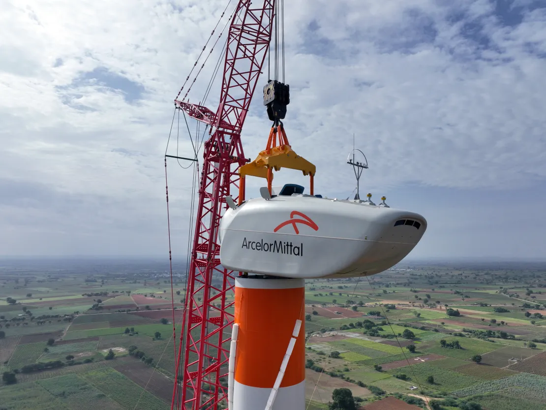 steel wind turbine for green energy
