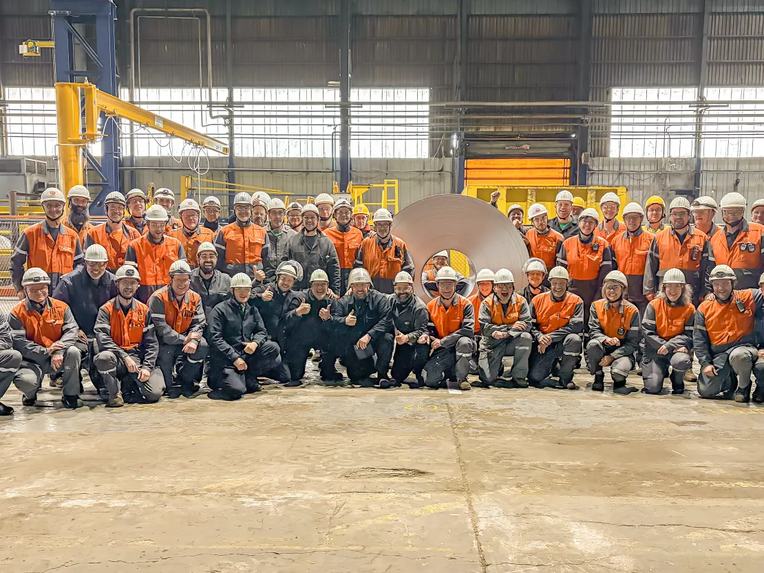 Staff for the Galva 5 steel coil startup