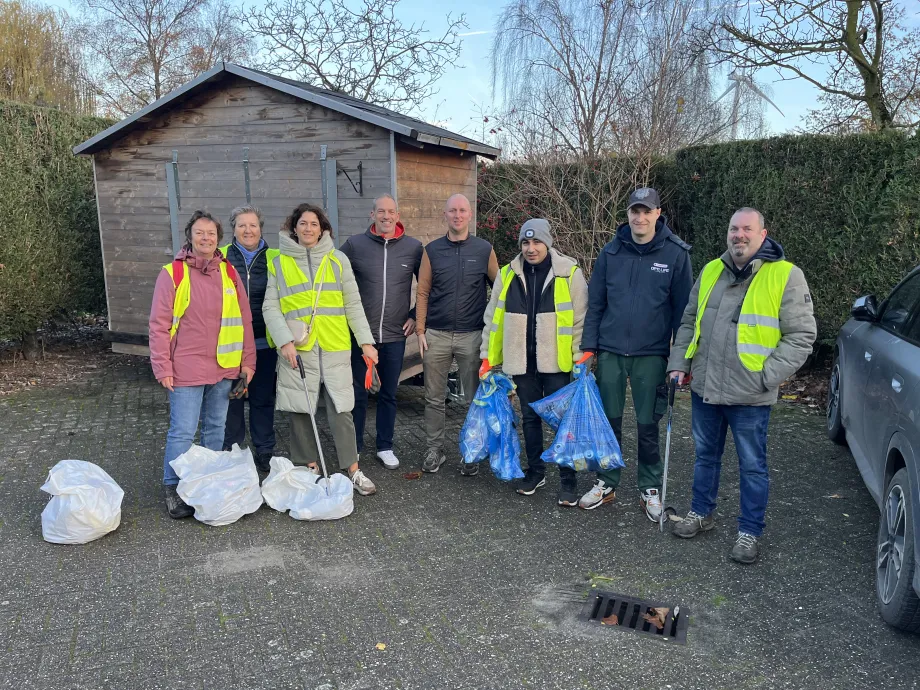 campagne contre les déchets sauvages à Zelzate bénévoles